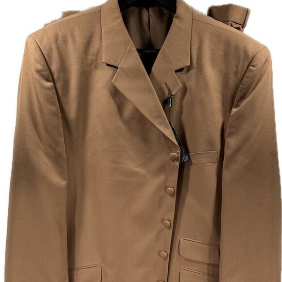 Paitano Men's Suit 2 Piece Brick Single Breasted Pleated Front Pants Size 62L